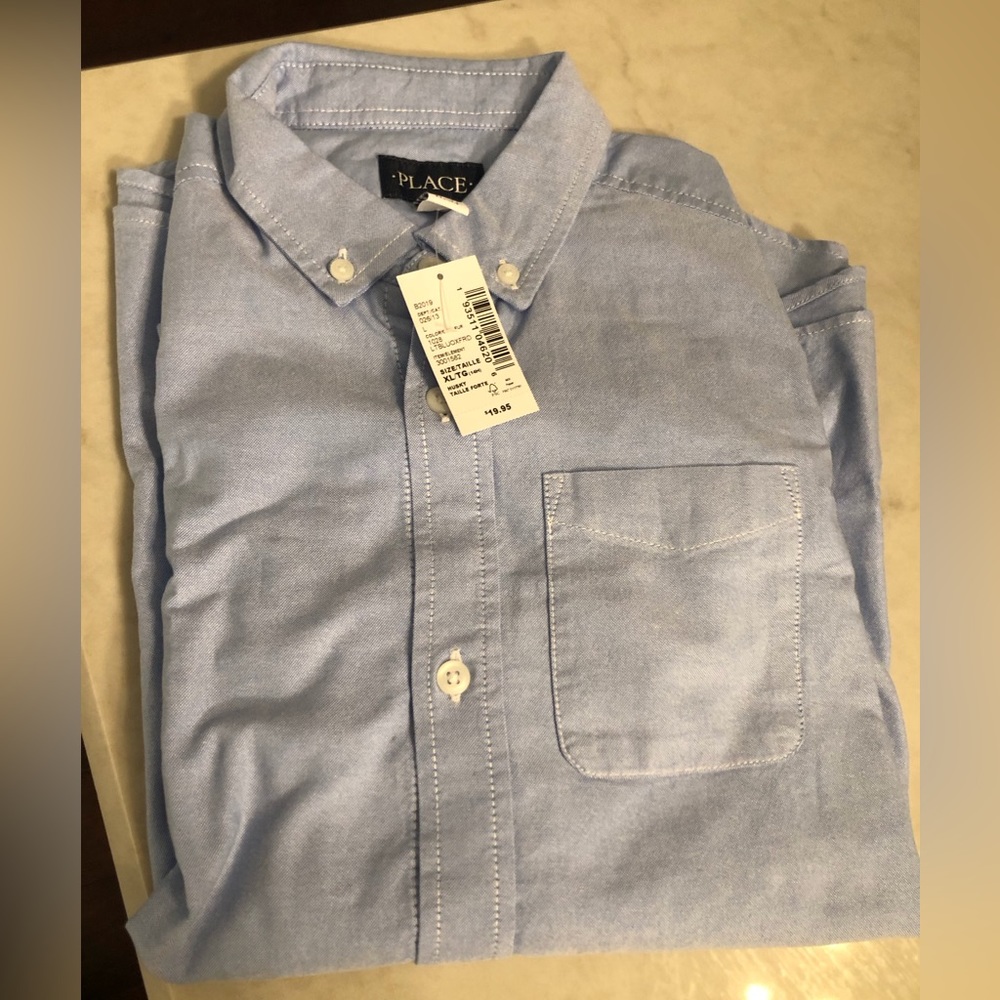 Husky boys blue oxford shirt